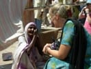 Margreet runt een weeshuis in India