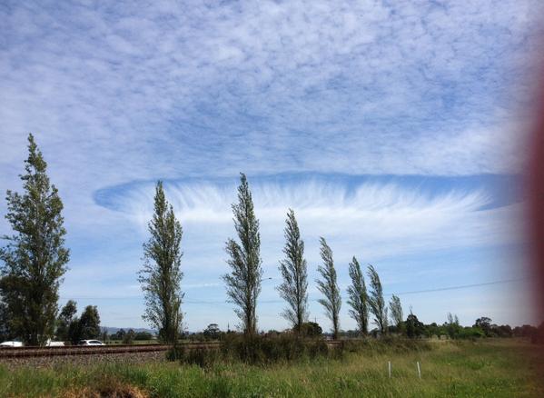 De bizarre wolkenlucht in Australië  Foto: www.abc.net.au