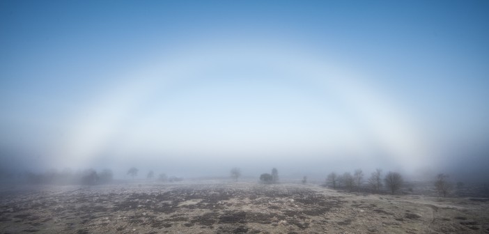 Lezersfoto: een mistboog bij de Kale Duinen Appelscha