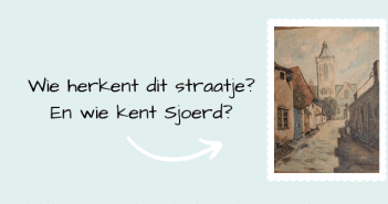 Wie herkent dit straatje en kan meer vertellen over Sjoerd?