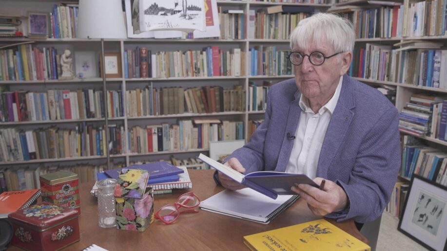 Kijktip: FryslânDOK: ‘Dolf Verroen – het kind, de schrijver’ Dolf Verroen in zijn werkkamer